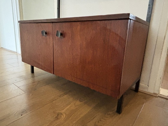 Image 1 of Vintage Mid - Century Coat Stand With Seat/Cabinet.