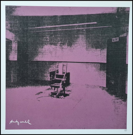 Image 1 of Según Andy Warhol, Electric Silla, década de 1980, litografía