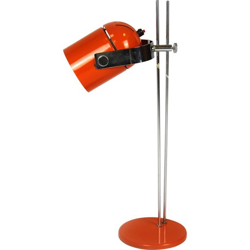 Lampe de table orange vintage de Stanislav Indra, 1970