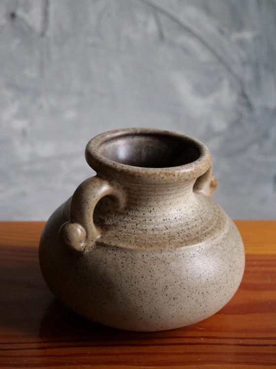 Image 1 of Vaso in ceramica di VEB Haldensleben 2978, vintage anni '70 Wabi-Sabi
