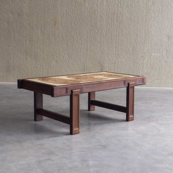 Couchtisch mit Fliesen im Mid-Century-Stil von Jean D’Asti – Jean D'Asti, Couchtische, Wood (photo 8 of 12)