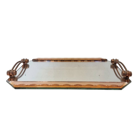 Image 1 of Französisches Art-Deco-Glastablett