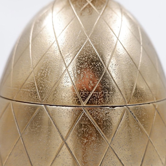 Image 1 of Seau à glace vintage en forme d'ananas, style Hollywood Regency, des années 1970.