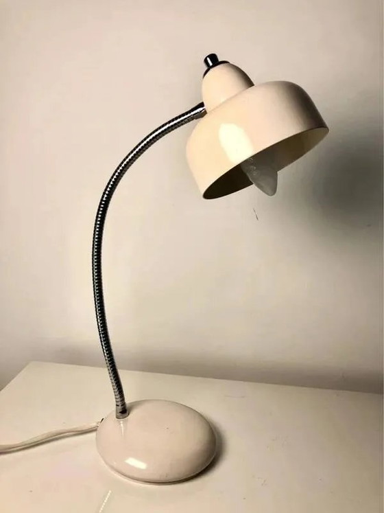 Vintage 1960s articulated metal lamp – off-white – Desk lamps, Bauhaus (photo 3 of 6)