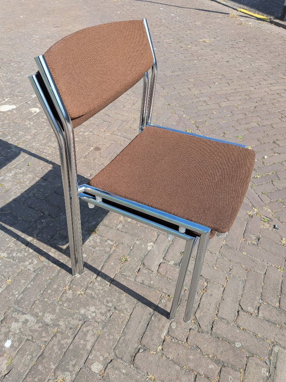 Image 1 of Set van 2 Vintage Gijs van der Sluis Eetkamerstoelen – Jaren 70 Dutch Design