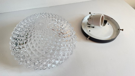 Image 1 of Lampada da soffitto in semicristallo anni '50