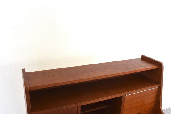 Mid-Century dänischer Teakholz Schreibtisch, 1960er Jahre., Braun, Mid Century Modern (Foto 14 von 15)