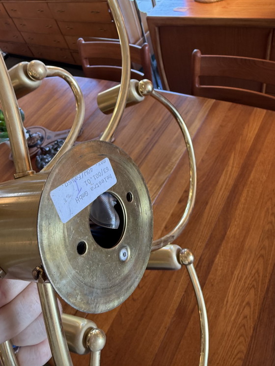Image 1 of Vintage messing swirl plafond/wandlamp, Scolari ‘70