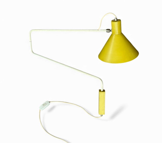 Image 1 of PAPERCLIP / ELBOW WALL LAMP BY J. HOOGERVORST FOR ANVIA ALMELO, 1950S