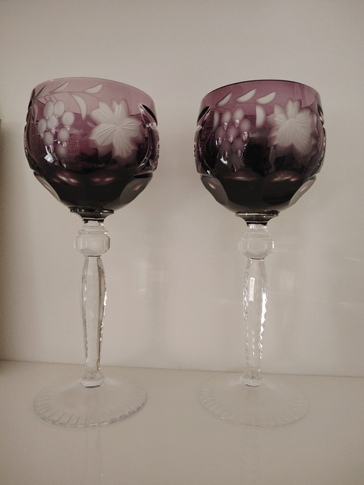 Crystal Römer lead crystal glasses Wine glasses Hand cut