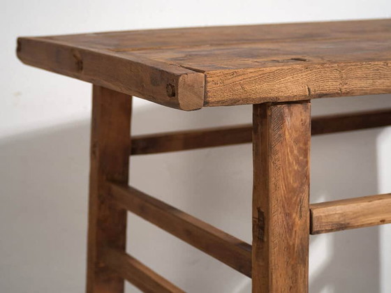 Mesa consola escritorio antigua (c.1920) #30, Madera, Marrón (foto 23 de 27)