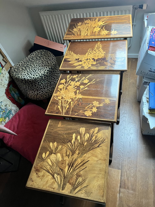 Émile Gallé Art Deco Nesting Tables