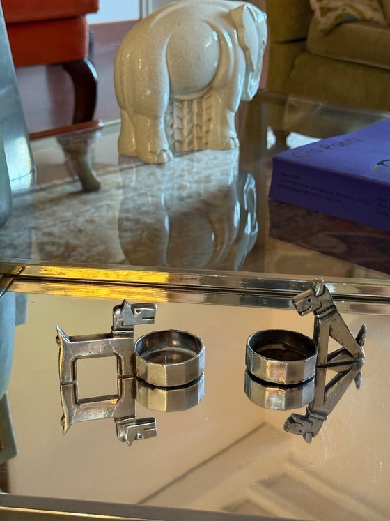 Image 1 of Art Deco silver-plated Ric & Mac Salt & Pepper, Edouard Marcel Sandoz, Gallia Christofle, France 1930s