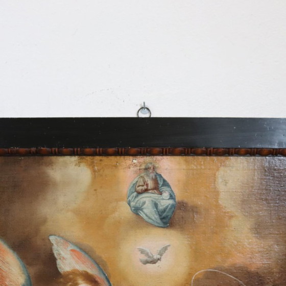 Image 1 of La Anunciación, Italia, siglo XVII, pintura al óleo antigua sobre lienzo.