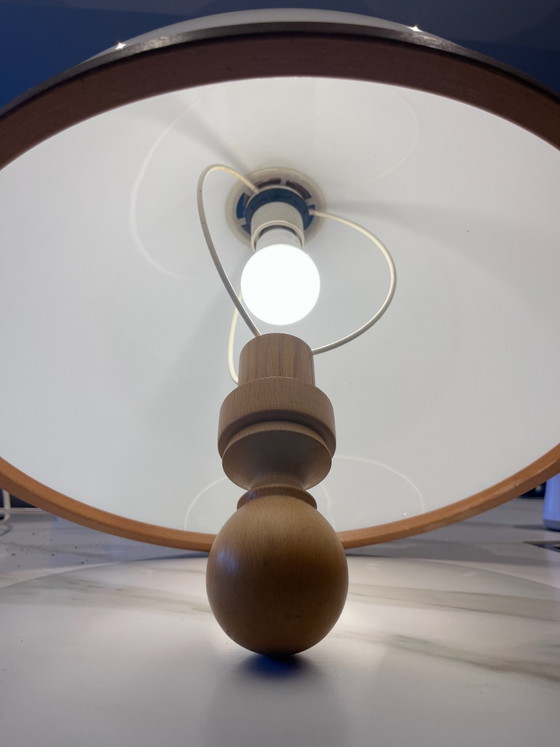 Large vintage Steinhauer pendant lamp acrylic glass and wood, Ceiling lights, Plastic, Brown (photo 4 of 7)