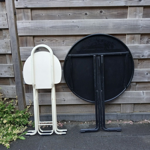 Mesa y sillas plegables Dafne – bijzettafels, Iron, Wood (photo 2 of 5)