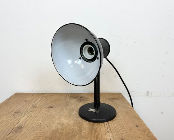 Image 1 of Vintage Black Enamel Table Photo Lamp, 1950s