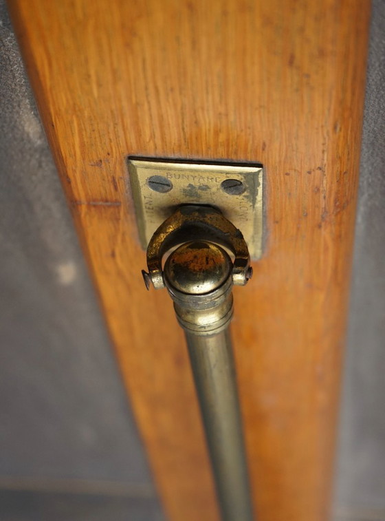 Image 1 of Antique Oak Folio Stand from Bunyard of London, 1890s