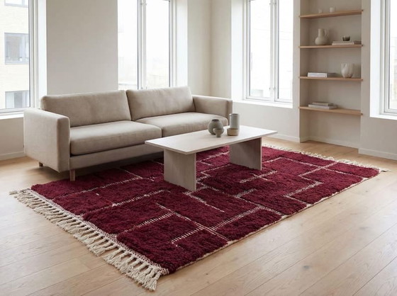 Image 1 of Two handmade Berber rugs in pure wool, 2 (250x150) cm