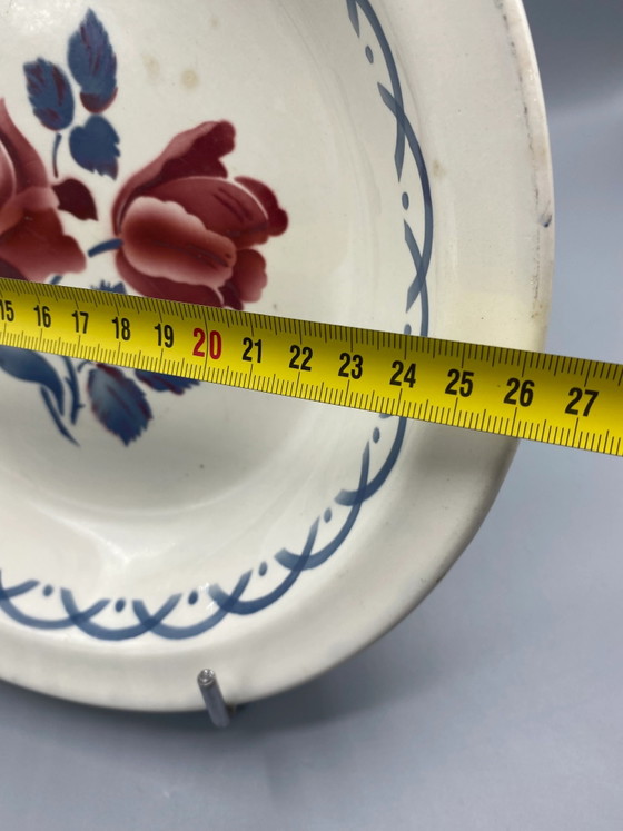 Antique Deep Dish Digoin Sarreguemines – Cannes Model – Roses – Circa – Decorative Objects, Vintage (photo 4 of 4)
