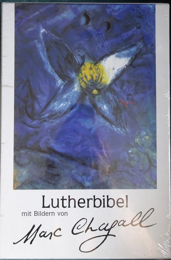 Marc Chagall Lutherbibel, blanc avec illustration bleue, Livres d'art, Papier, Modern (photo 2 sur 5)