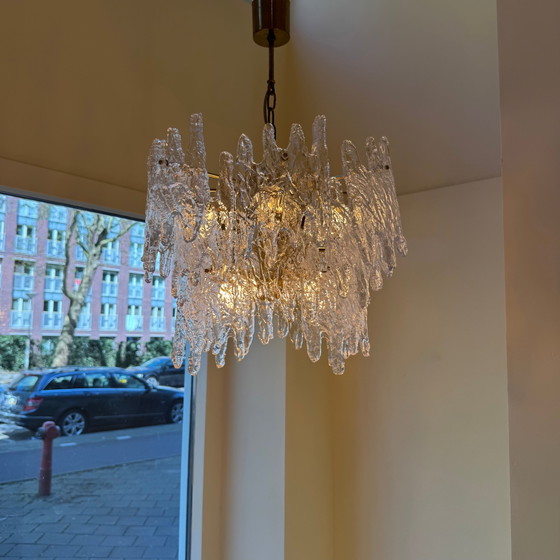 Image 1 of Murano ‘ice glass’ kroonluchter van Zeroquattro Milano