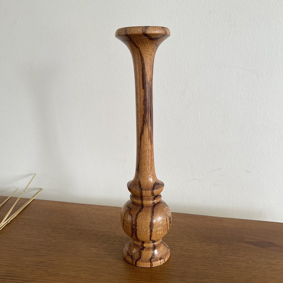 Image 1 of Large wooden soliflore vase