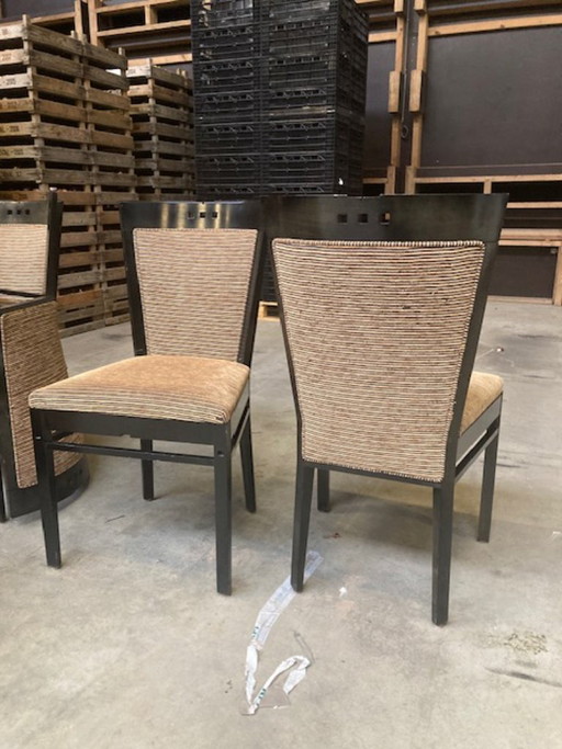 6 sedie originali Giorgetti – eetkamerstoelen, Textile, Wood (photo 2 of 5)