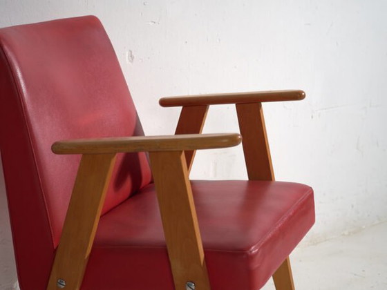 Poltrone rosse stile vintage (c.1960). Set di 2 pezzi – Retro (photo 36 of 40)