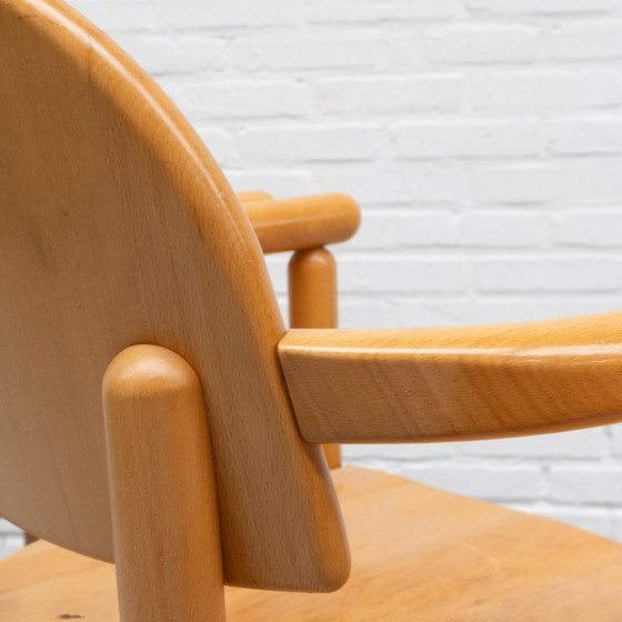 Image 1 of Set of 4 Vintage Beech Dining Chairs