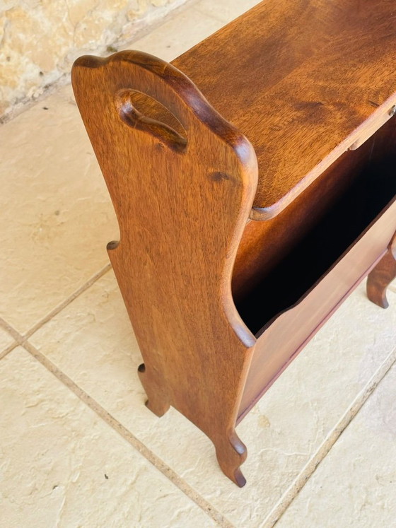 Tavolino laterale vintage di metà secolo con portariviste, anni '60 – Tavolini, Wood (photo 3 of 24)