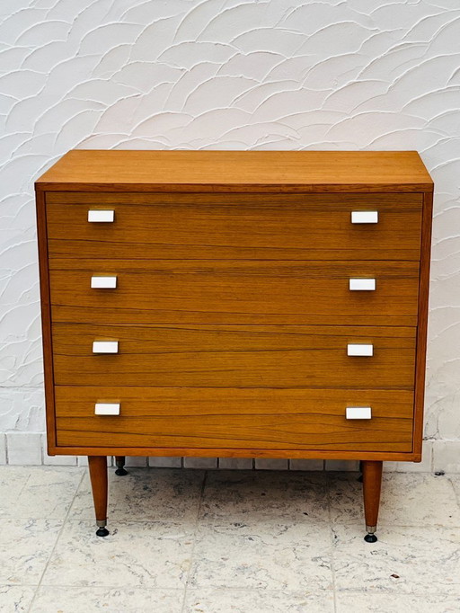 Vintage teakhouten commode met 4 lades, jaren 60 stijl, G-Plan
