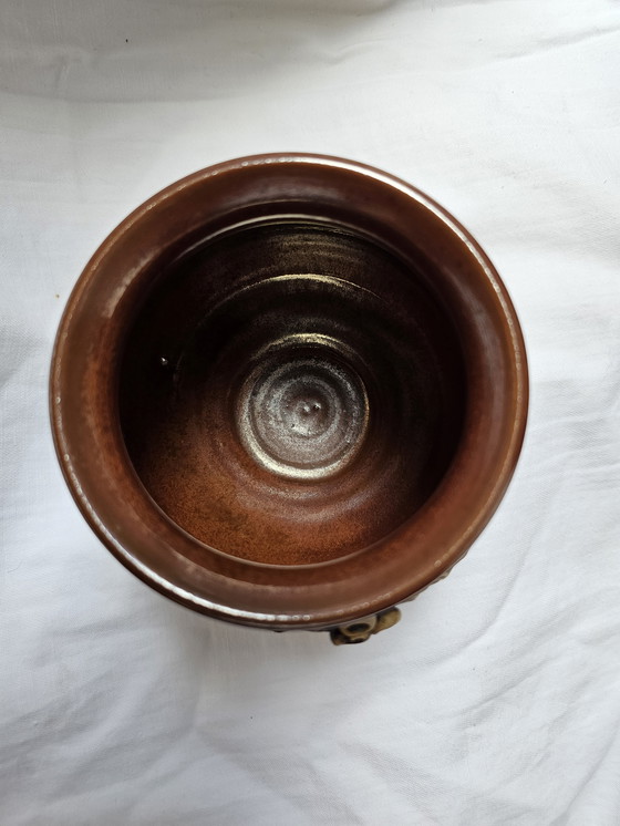 Image 1 of Gum leaf Wartook Pottery jar