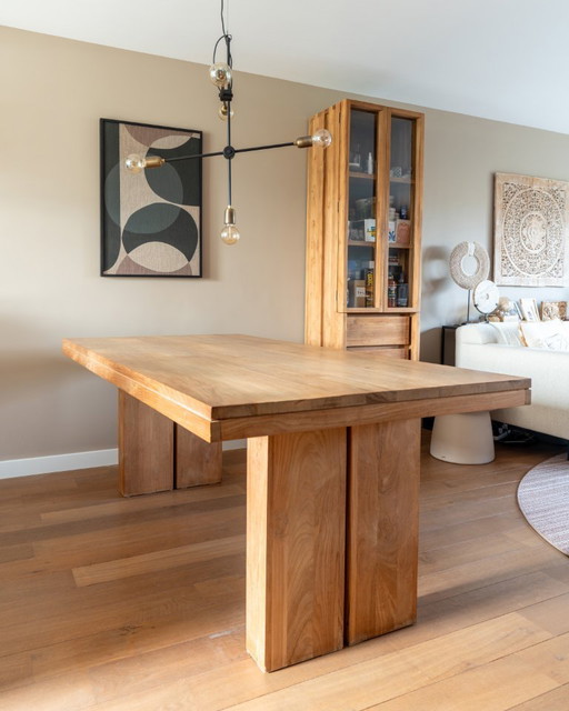 Dining Table Double Tahona - Solid Teak Natural