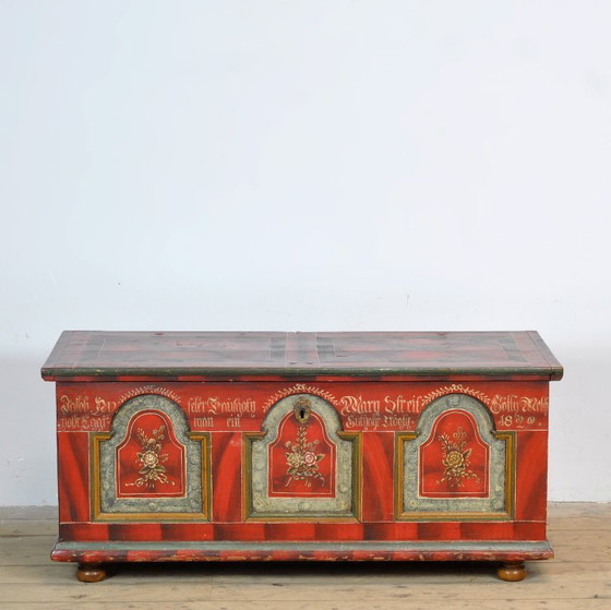 Image 1 of Folk Art Bridal Chest, Anno 1829
