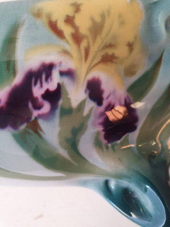 Art Nouveau Jardinière - St. Amand & Hamage (D39) - Approx. 1900 – Saint-Amand & Hamage, Vases, Ceramic (photo 4 of 12)