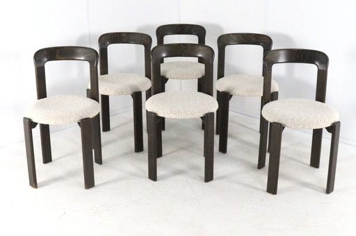 Set van 6 Bruno Rey model 3300 Kusch & Co eetkamerstoelen stoelen vintage