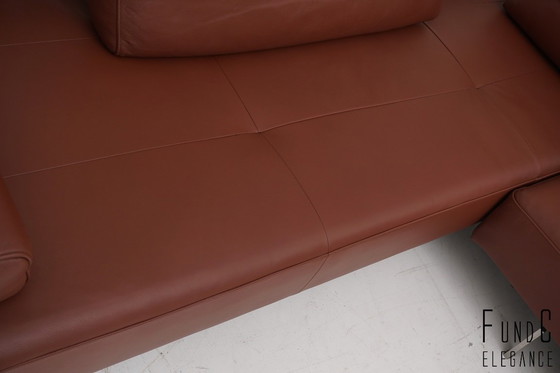 Image 1 of Rolf Benz Dono Couch Sofa Corner Couch Corner Sofa Leather Dono brown cognac pull-out