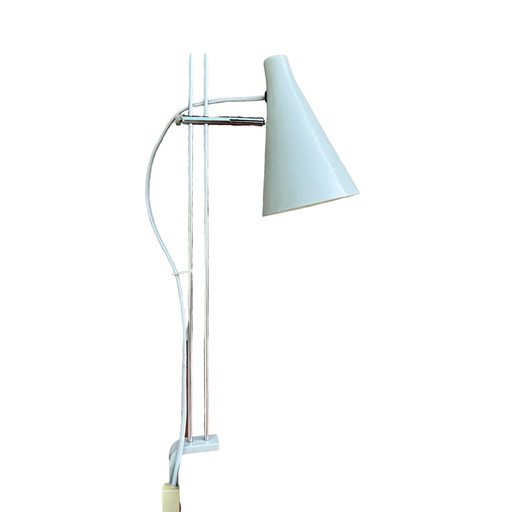 Grijze bureaulamp, ontworpen door J. Hurka, Lidokov, Tsjecho-Slowakije, 1960