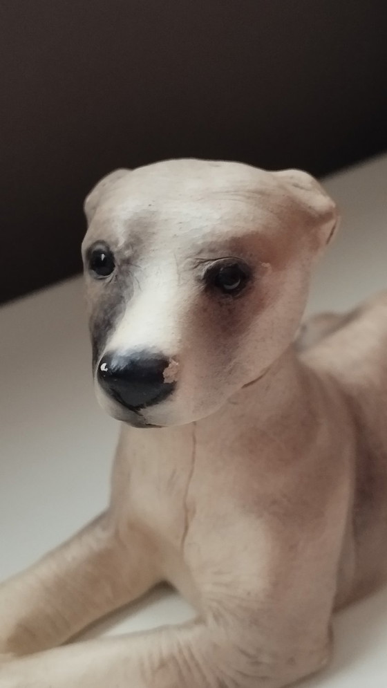 Image 1 of Vintage Mid-Century Hand-Molded Leather Greyhound Château Leather (Canada)