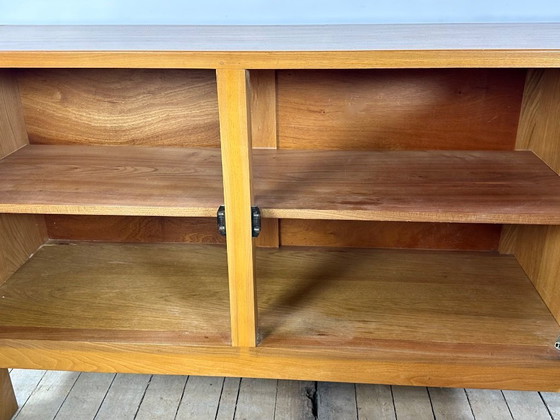 Image 1 of Sideboard aus massivem, geöltem Ulmenholz, Maison REGAIN, 1970