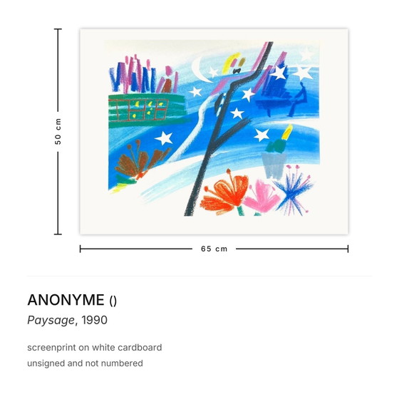 Image 1 of ANONIEM Paysage zeefdruk 1990