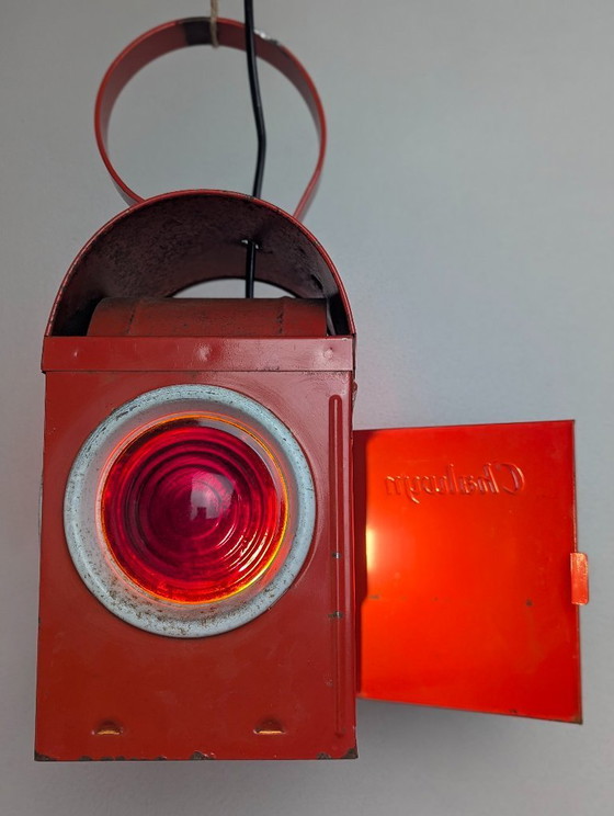 Image 1 of Original Chalwyn Railway Lantern – Converted into a Pendant Lamp | England