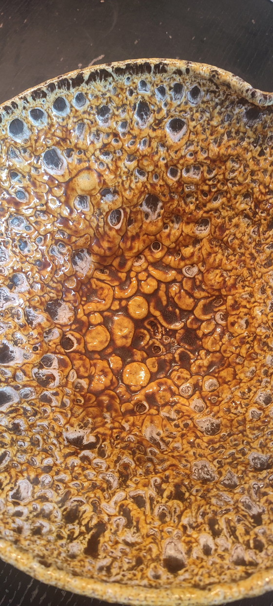 Image 1 of Large "Fat Lava" Volcanic Bowl - A Character Piece (1960/70)