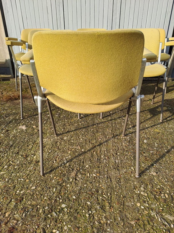 Vintage DSC 106 Tafelstoelen Met Armleuning Van Gian Carlo Piretti Voor Castelli, Jaren 70 - Set Van 6 (photo 4 of 5)