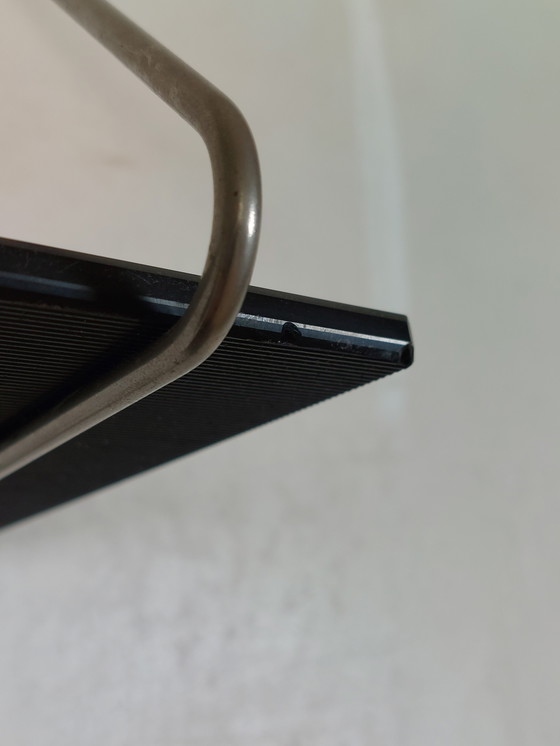 Image 1 of Vintage Mid Century Glass Shelf Wall Shelf Loop Shelf 1970s