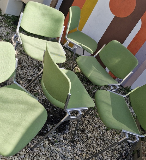 Image 1 of 🍏 series of 6 DSC 106 Chairs Giancarlo Piretti / Anonima Castelli, 1965, 70 Stamped