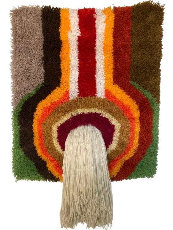 Image 1 of Mid-Century Modern, Space Age, and Pop Art wool wall hangings (Wandteppiche