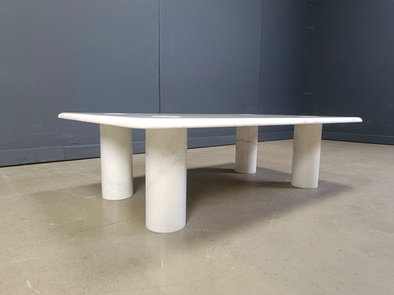 Image 1 of Table basse en marbre de Carrare Angelo Mangiarotti pour Up&Up, Italie