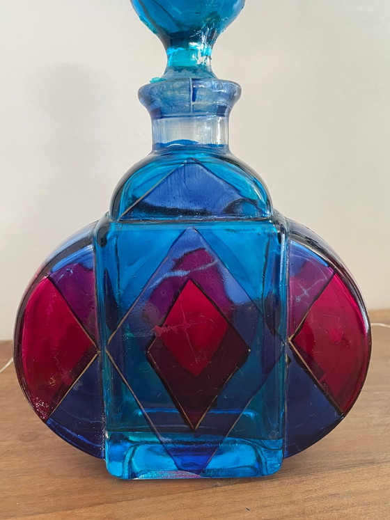 Botella de cristal pintada – Objetos decorativos, Glass (photo 3 of 4)